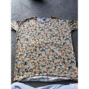 Disney Lularoe Winnie the Pooh Cartwheels Yellow Shirt Womens LARGE